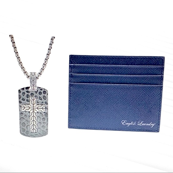 English Laundry Silver Chain+Cross Set NWT - Picture 3 of 5